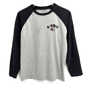 G-Unit Vintage Y2K Raglan Long Sleeve Shirt Mens S Grey Black Streetwear Logo